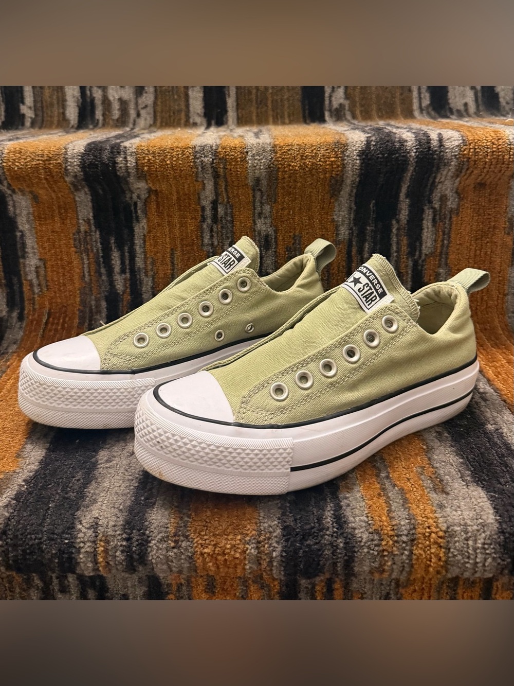 Converse Chuck Taylor Slip-On Platform Sneaker - Olive Green